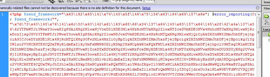 Hacked WordPress theme file Hacked WordPress theme file